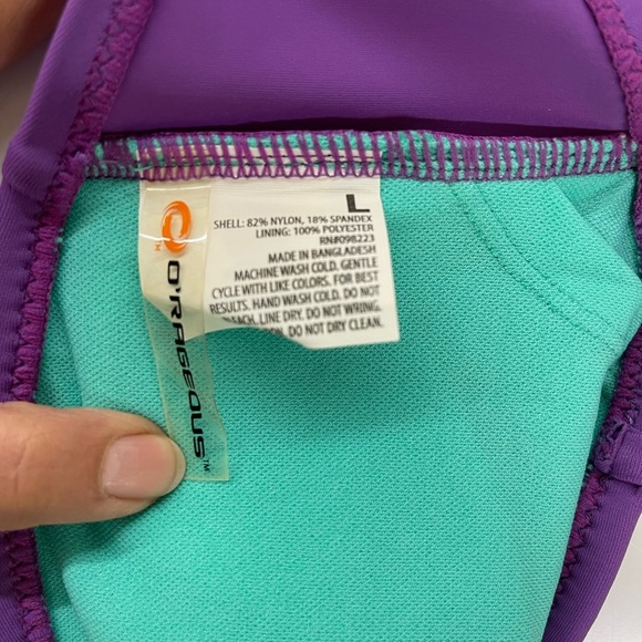 O’Rageous Two Piece Strapless Hip Hugger String Bikini Size M/L - Picture 5 of 7